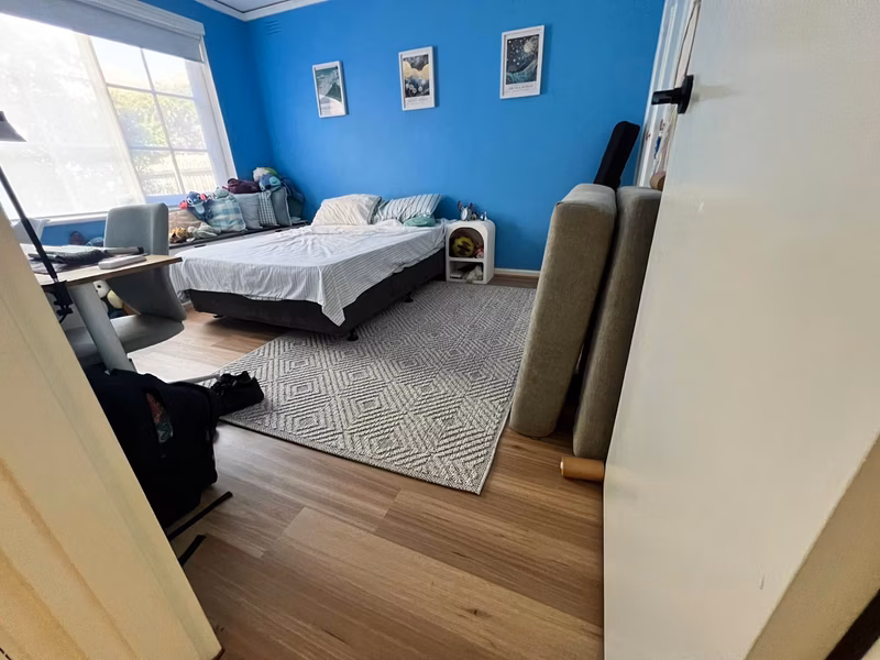 Floor boards in bedroom