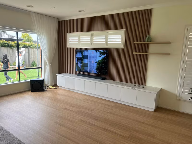 Floor boards in living room